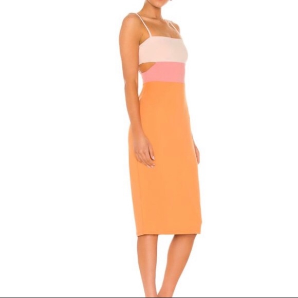 Susana Monaco Colorblock Dress in Creamsicle - New with Tag - Picture 6 of 7